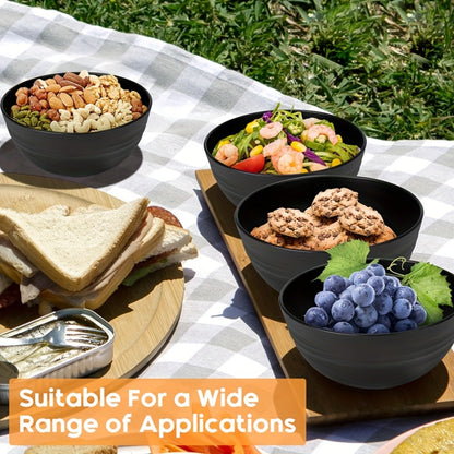 Wheat Straw Dinnerware Set 32/16pcs, Unbreakable Plastic Plates Bowls Cups, Colorful Outdoor Camping Dishes Service for 8