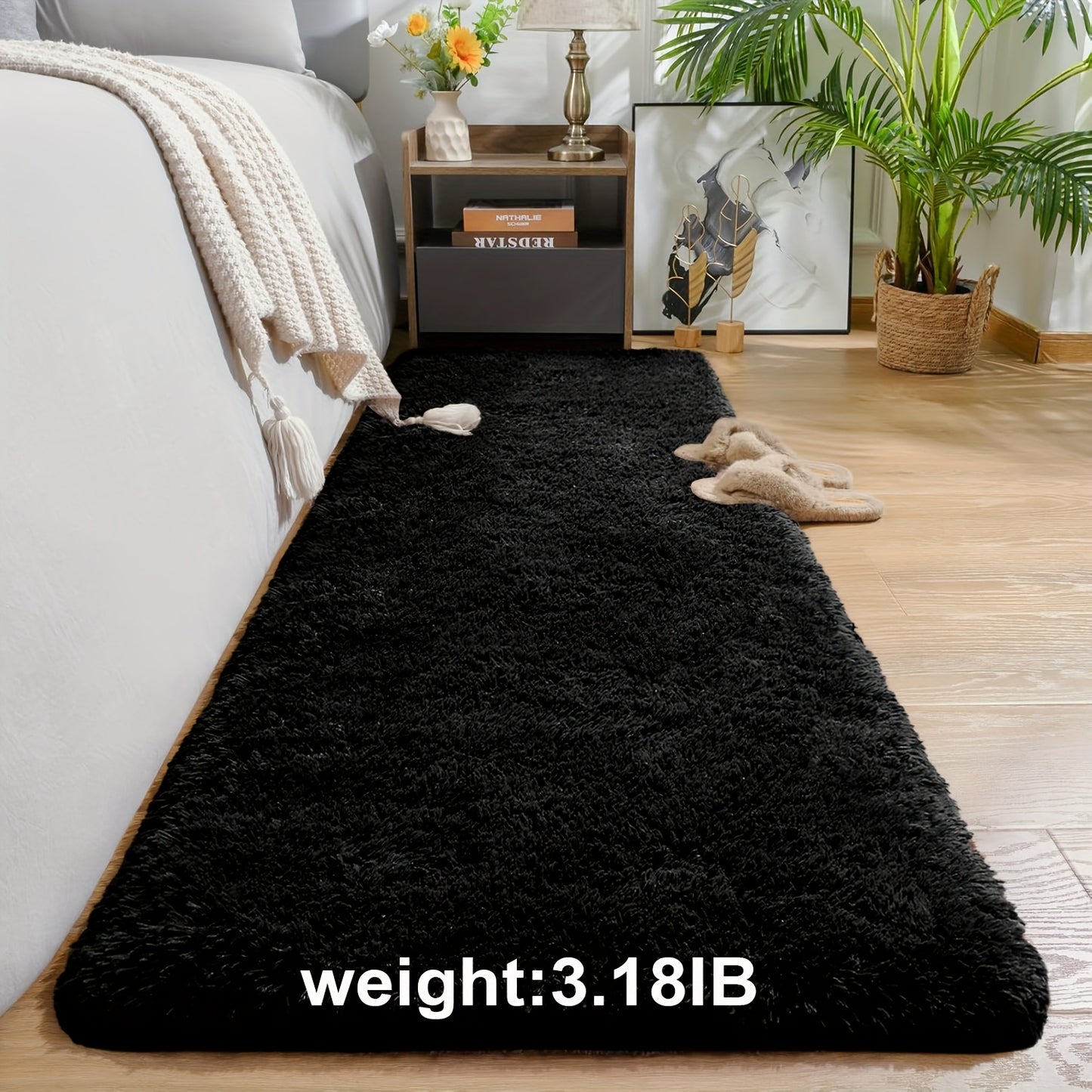 Non-Slip Area Rug Fluffy Soft Carpet - Modern Home Decor Floor Mat for Living Room, Bedroom, Kitchen & Bathroom | Easy Clean Cute Plush Rug in Multiple Colors & Sizes | Indoor Anti-Slip Floor Decoration