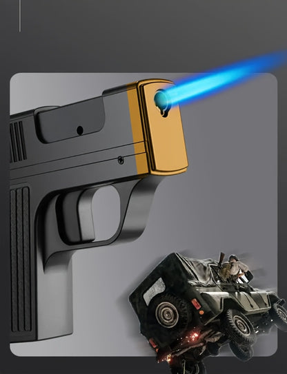 Cigarette Box Lighter Creative Design – Windproof Butane Torch with Adjustable Flame, Cigar & BBQ Lighter, Outdoor Portable Kitchen Baking Essential, Unique Gift Idea (Butane Not Included)