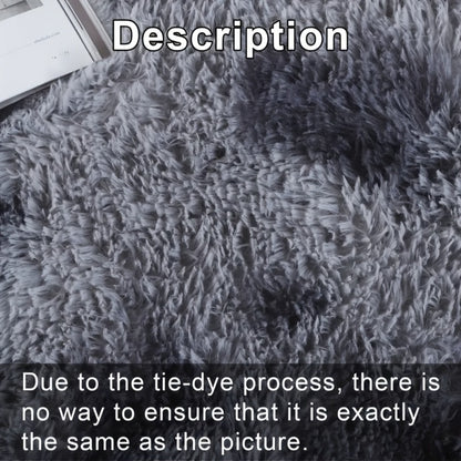 Plush Area Rug Tie-Dye & Solid Color - 100% Polyester Soft Fluffy Anti-Slip Machine Washable Carpet | Luxury Bedroom, Living Room & Sofa Floor Mat | Upscale Home Decor Rug in Multiple Colors & Sizes