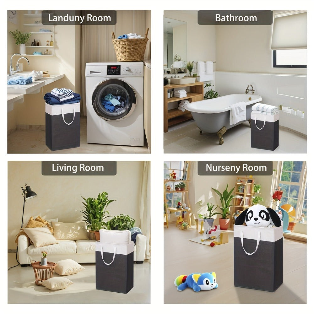Collapsible Laundry Hamper with Lid – 22.45 Gallon Large Foldable Laundry Basket Bin for Clothes, Bedroom Organizer & Toy Storage – Black, Gray, 1-Pack & 3-Pack Options