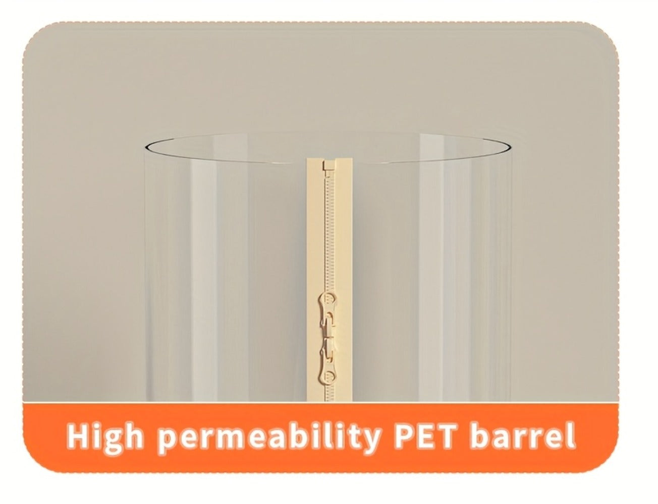 Stuffed Animal Storage Bin Transparent Cylindrical with Zipper – Large Plush Toy Organizer for Kids Bedroom Living Room – Clear Doll Storage Bag Easy Assembly