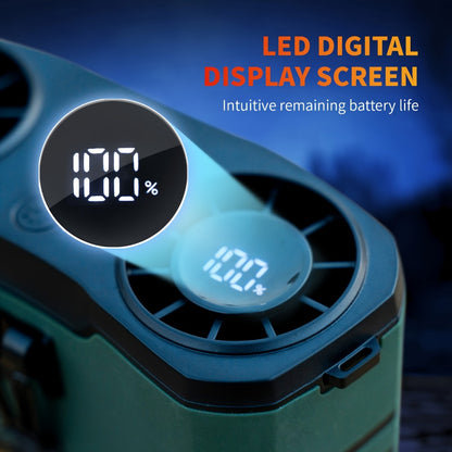 Portable Waist Fan 20000mAh – Dual Vent 7W Brushless Motor, 10 Speed Levels, 4 Wearing Modes, LED Digital Display, USB-C Charging, Wearable Neck & Waist Cooling Fan for Outdoor Camping Hiking Fishing