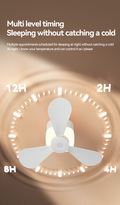 Camping Fan with Light & USB Rechargeable | Portable Outdoor Tent Fan with Tripod Stand, Detachable Blades, Adjustable Speed & Brightness for Camping, Bedroom, Dormitory & Travel Use – Silent Operation