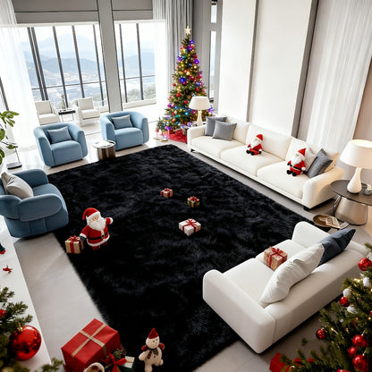 Shag Rug Fluffy Thick Area Rug - Soft Fuzzy Tufted Plush Carpet for Bedroom & Living Room | Machine Washable Non-Slip Floor Mat in Multiple Colors & Sizes | Cozy Home Decor Room Accent Rug