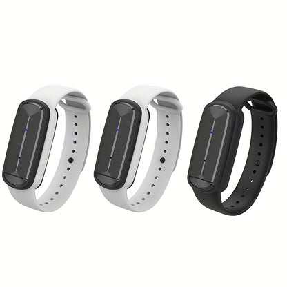Ultrasonic Mosquito Repellent Bracelet 3-Pack – USB Rechargeable Intelligent Bug Repellent Wristband for Camping, Outdoor, Hiking & Travel, Waterproof Mosquito Control Bracelet for Adults & Kids