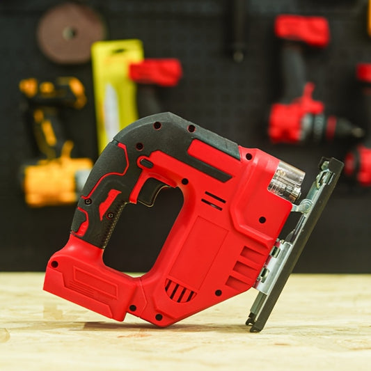 Cordless Jigsaw Tool with Brushless Motor - Variable Speed Bevel Angle 0-45° LED Light 3-Position Rail for Straight Lines Curves Circles Wood Cutting Power Saw (Battery Not Included)