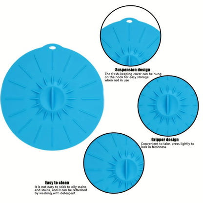 Silicone Food Lids 7 Pack 5 Sizes Reusable Stretch Lids for Bowls Cups Pots Pans – BPA Free Microwave Splatter Cover Airtight Leakproof Food Storage Lids Dishwasher Freezer Safe