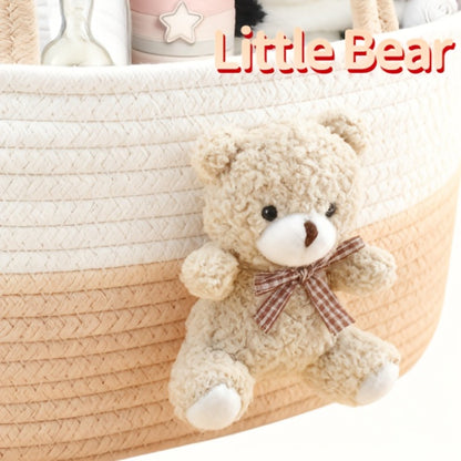 Cute Animal Woven Storage Basket – Decorative Desktop Organizer for Remote Controls, Toys, Stationery & Small Items – Bear, Bunny, Elephant & Giraffe Styles for Home, Nursery & Gift