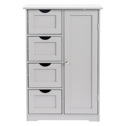 Bathroom Storage Cabinet with Drawers – Waterproof Freestanding Floor Cabinet with 4 Drawer Organizer for Bathroom, Bedroom, Living Room