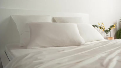 Bamboo Bed Sheets Set Twin Full Queen King – Cooling Breathable Viscose Fitted Sheet for Hot Sleepers Hotel Luxury Deep Pocket Bedding 13 Colors Available