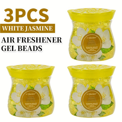 Air Freshener Scented Beads 3-Pack – Long-Lasting Fragrance Beads, Multi-Purpose Odor Eliminator for Home, Car, Closet, Bathroom & Office, Essential Oil Aromatherapy, 6 Scents Available