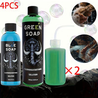 Blue soap 5.07oz + green soap 10.14oz - with 2 squeeze bottles