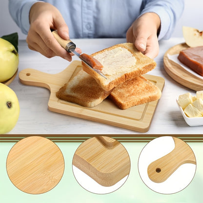 Pizza Board Gift Set with Knives Spoons Gift Bag and Kitchen Towel - Charcuterie Cheese Board Set for Bridal Shower Party Favor, Christmas Holiday Gift for Her Him, Wedding Shower Game Prize