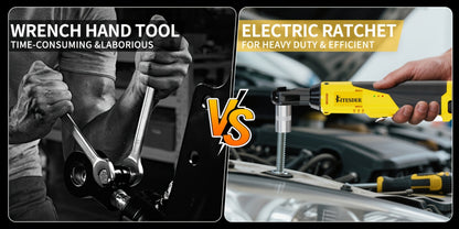 12V Electric Ratchet Wrench Set 400 RPM | 3/8" Cordless Power Ratchet Tool Kit with Variable Speed, 7 Sockets, 2.0Ah Lithium Battery & Fast Charger – Pipeline & Auto Repair