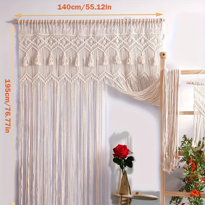 Bohemian Tapestry Wall Hanging - Large Boho Woven Wall Decor with Boho-Chic Patterns, Vertical Macrame Style Tapestry for Bedroom Living Room Wedding, Aesthetic Room Decor