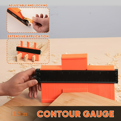Contour Gauge Profile Shape Replicator Tool 2-Pack Adjustable Precision Irregular Shape Measuring Ruler for Woodworking Tile Carpet Laminate Corners DIY Projects