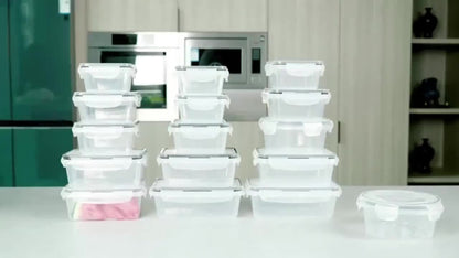 Airtight Plastic Food Storage Containers with Easy-Snap Lids 40pcs or 10pcs Set Pantry Kitchen Organization Meal Prep Containers with Labels and Markers BPA-Free Transparent and Pink