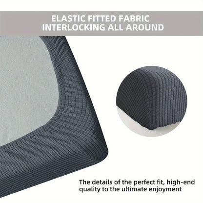 RV Dinette Cushion Covers 4 Pack Stretch Jacquard Sofa Seat Backrest Slipcovers Machine Washable Anti-Pet Hair for RV Camper Van Car Bench Travel Furniture Protection