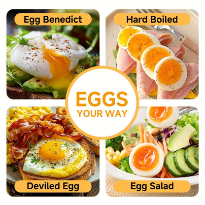 Electric Egg Boiler & Cooker with Auto Shut-Off – Single & Double Layer, Multi-Function for Hard Boiled, Soft Boiled, Scrambled, Omelette, Steamed Vegetables & Dumplings, 4 Colors