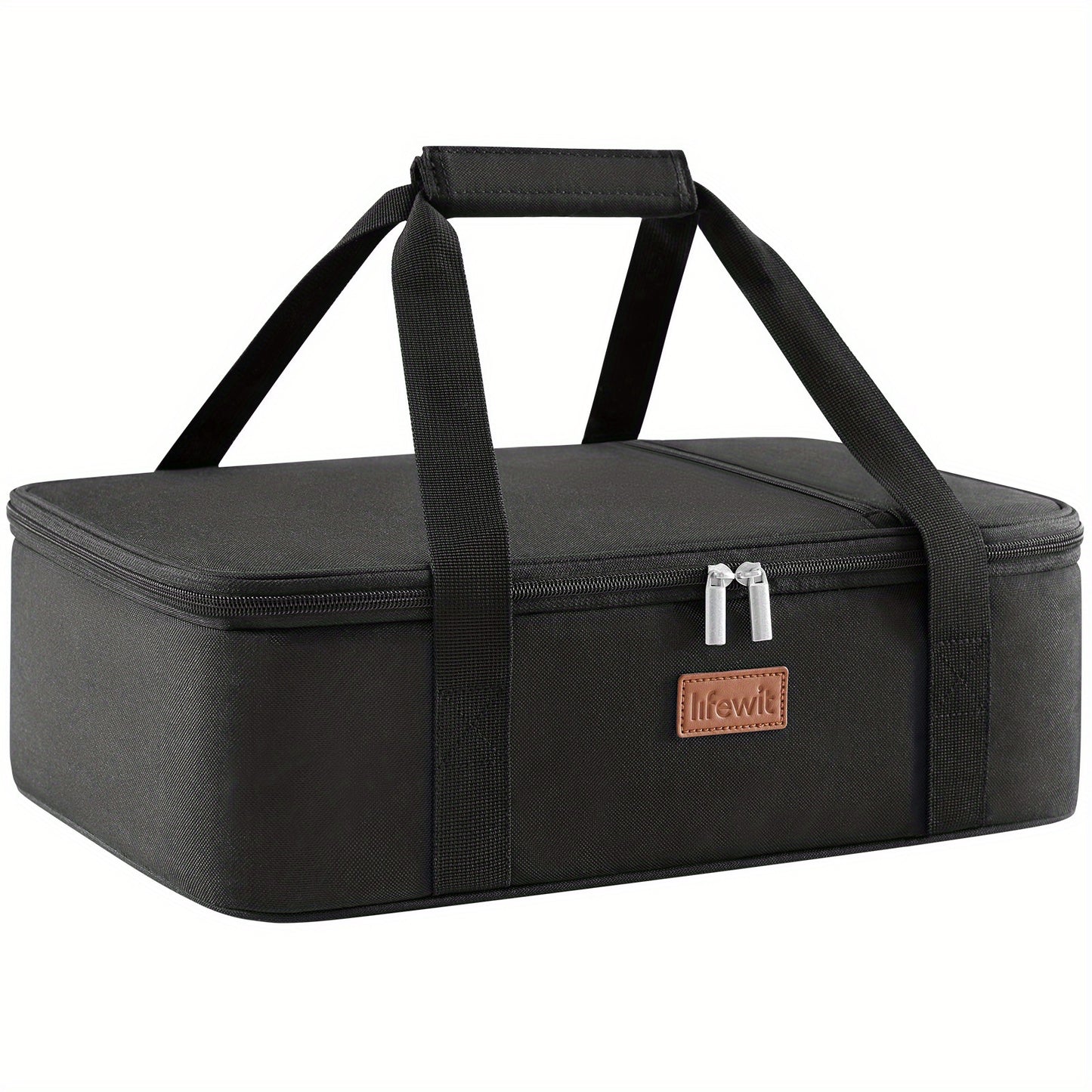 Insulated Casserole Carrier for Hot or Cold Food - Casserole Dish Carrying Case with Leak Proof Aluminum Foil Lining Fits 9x13 Baking Dish, Portable Food Warmer Bag for Potluck Picnic Cookout and Party, Single or Double Decker in 5 Colors