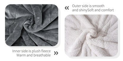 Moire Pattern Flannel Blanket – 200-250gsm Thick Plush Reversible Throw for Sofa & Bed, Soft Cozy Microfiber, 5 Colors, 4 Sizes