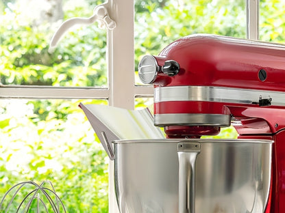 Stand Mixer Pouring Chute Stainless Steel – Dishwasher Safe Pouring Shield for KitchenAid Tilt-Head & Bowl-Lift Models, 1-Pack or 2-Pack Baking Accessory, Durable & Splash-Proof