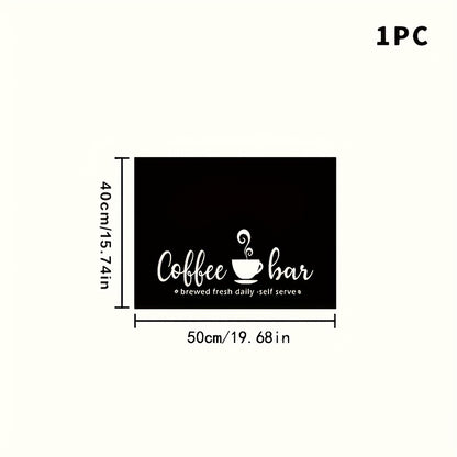 Coffee Bar Mat & Dish Drying Mat – Bohemian Absorbent Kitchen Counter Mat for Coffee Machine, Espresso Station & Countertop