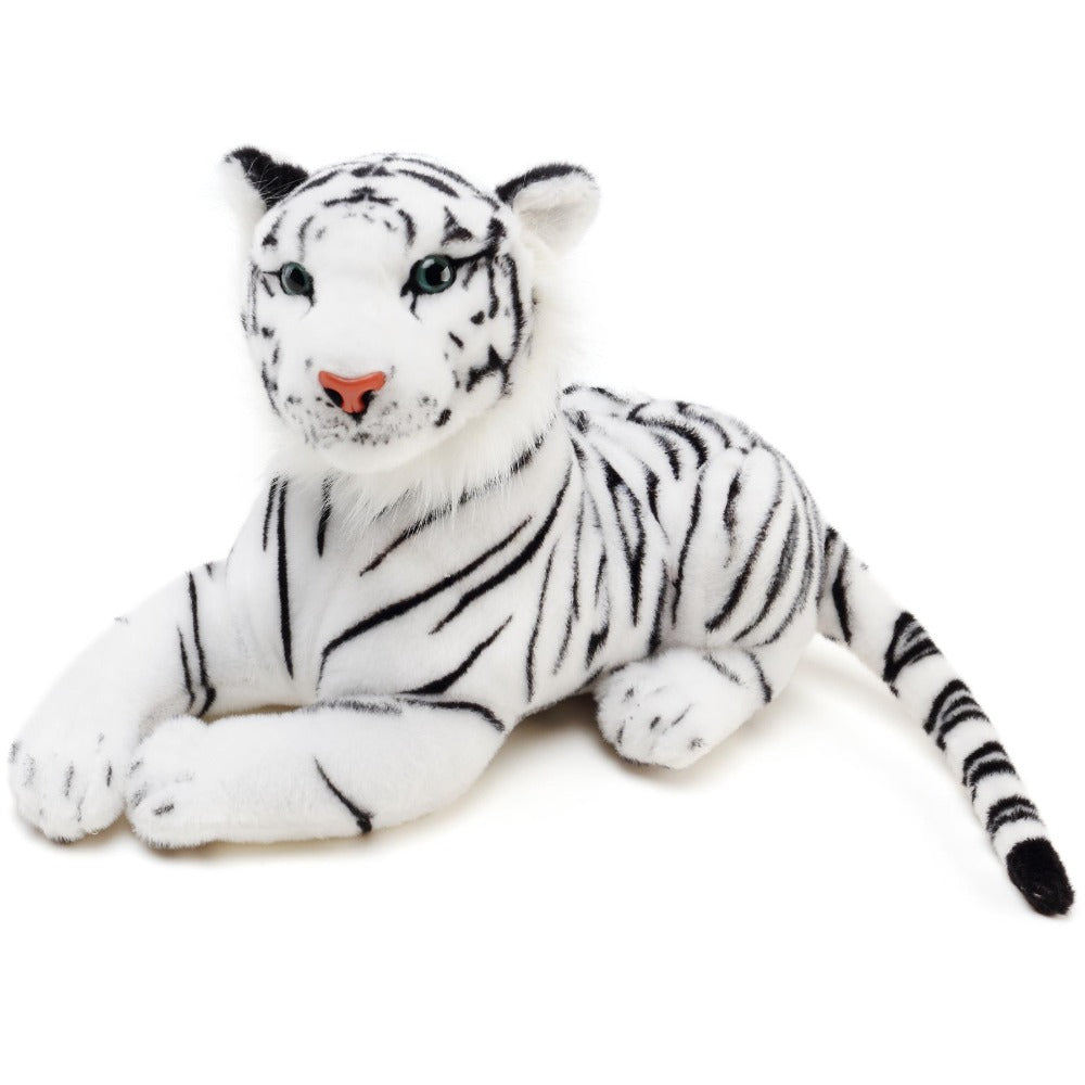 White Tiger Stuffed Animal Plush 17 Inch – Saphed Soft Plush Tiger Toy with Story Card, Premium Acrylic Fill, CPSIA Safe – Perfect Gift for Kids, Boys & Girls Ages 0+
