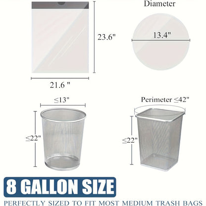 13 Gallon Drawstring Trash Bags Extra Thick Tear Resistant Leak Proof Heavy Duty Garbage Liners for Kitchen Bathroom Office Restaurant High Traffic Areas 100 Pack 200 Pack