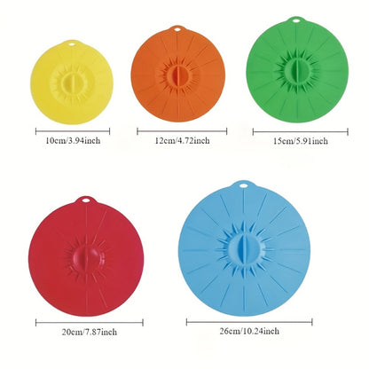 Silicone Food Lids 7 Pack 5 Sizes Reusable Stretch Lids for Bowls Cups Pots Pans – BPA Free Microwave Splatter Cover Airtight Leakproof Food Storage Lids Dishwasher Freezer Safe