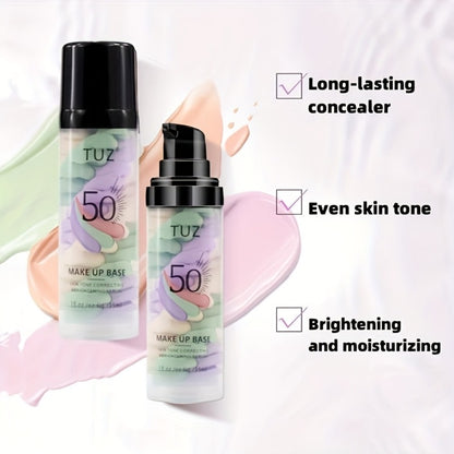 BB Cream Barrier Cream Set 4pcs Tri-Color Long-Lasting Moisturizing Light Texture Natural Finish Anti-Smudge Glycerin Formula for Daily Makeup Travel Gift Women All Skin Types