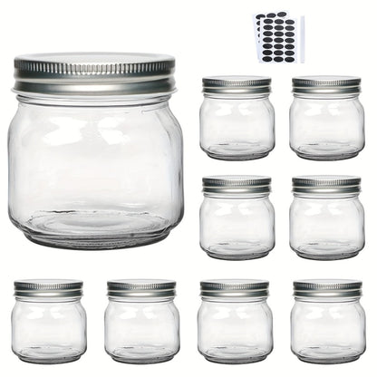 Mason Jars 8oz Glass Jars with Lids – 9/18/27/36 Pack Regular Mouth Canning Jars for Storage, Spices, Jelly, Jam, Honey & Caviar | Dishwasher Safe Spiral Lid Kitchen Storage Containers Set