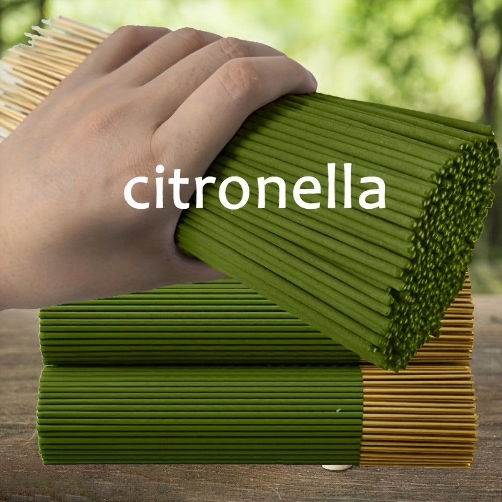 Citronella Incense Sticks 202PCS | 8.66" Essential Oil Infused Sticks for Meditation, Yoga & Aromatherapy – Long Lasting Burn