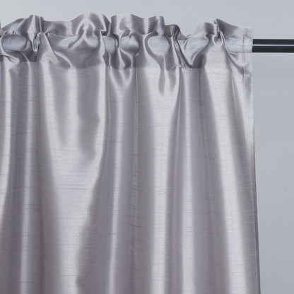 Kitchen Curtains 3 Panels Faux Silk Sheer Tier and Valance Set Rod Pocket 2 Tiers 26x36 inch + Valance 52x14 inch for Kitchen Bathroom Window Drapes