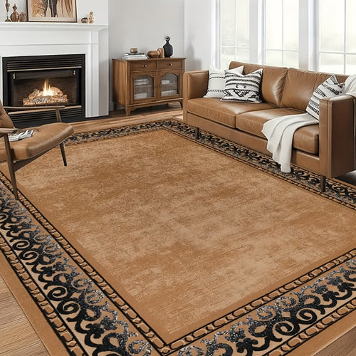 Bohemian Area Rug Machine Washable Non-Slip Vintage Flannel Floor Rug for Living Room Bedroom Home Decor