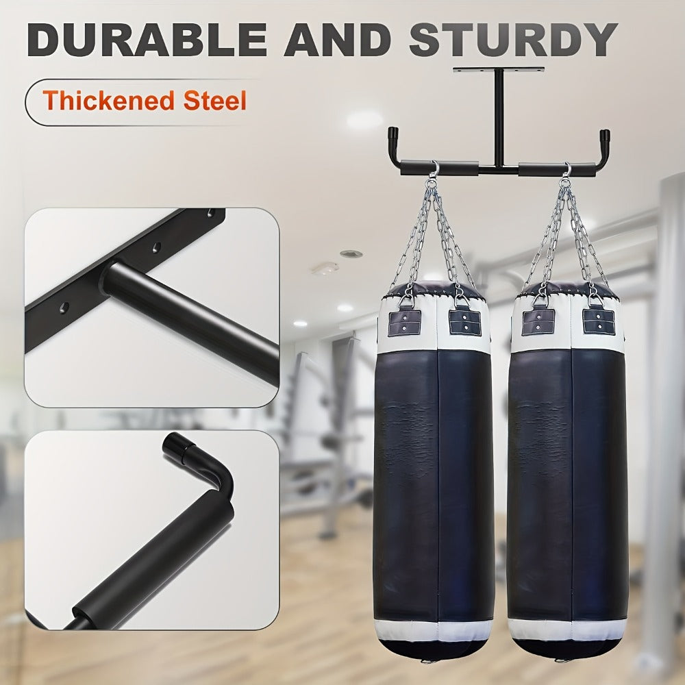 Heavy-Duty Ceiling Garage Storage Hook Rack – Overhead Ladder Hanger with Anti-Slip Foam, Space-Saving Ceiling Mount for Ladders, Hoses & Tools, 2/4pcs