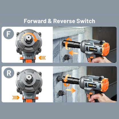 Electric Ratchet Wrench Set 3/8 Inch with 400Nm Impact Wrench - Variable Speed Trigger Batteries Fast Charger 1/4 Inch Adapter Cordless Power Tool Kit | Automotive Home Repair DIY