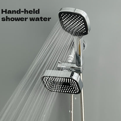 2-in-1 High Pressure Handheld Shower Head Set with Rain Showerhead – Long Hose T-Valve ABS Wall Mount Bathroom Upgrade