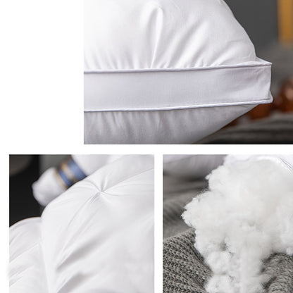 Neck Pillow 2 Pack - Ergonomic Cervical Support Pillow with Removable Washable Cover, Adjustable Loft, Zipper Closure, Quilted Woven Fabric, Comfortable Sleeping Pillow for Side Back Stomach Sleepers