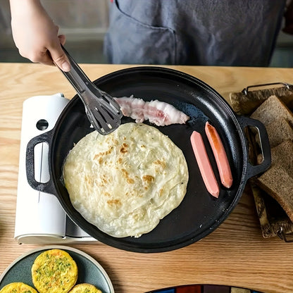 Cast Iron Frying Pan Non-Stick 11 Inch 28cm – Rust-Proof Anti-Deformation Even Heating | Oven & Induction Safe Skillet for Pizza Barbecue & Camping | Durable Cast Iron Pan Single or 2-Pack
