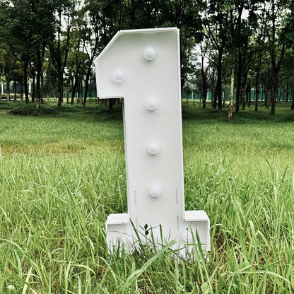 3ft Glowing Number Sign – Warm White LED 3D KT Board 36 Inch Freestanding Party Decoration for Birthday Anniversary Wedding