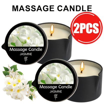 Luxury Soy Wax Candle 2-in-1 Massage Body Oil Essential Oil 20+ Scents 1pc 2pcs 6pcs Warm Moisturizing Lotion Spa Nail Salon Wedding Valentine Christmas Gift