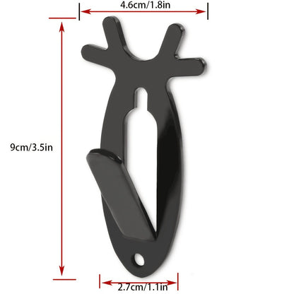 Deer Head Wall Hooks Set of 5 | Rustic Antler Wall Mount Coat Hook | Heavy Duty Steel | Entryway Bedroom Bathroom Balcony Home Decor