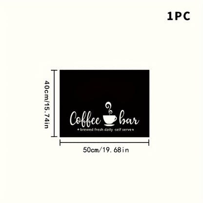 Coffee Bar Mat & Dish Drying Mat – Bohemian Absorbent Kitchen Counter Mat for Coffee Machine, Espresso Station & Countertop