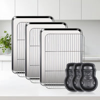 3 Pans + 3 Racks + 3 Snowman Molds