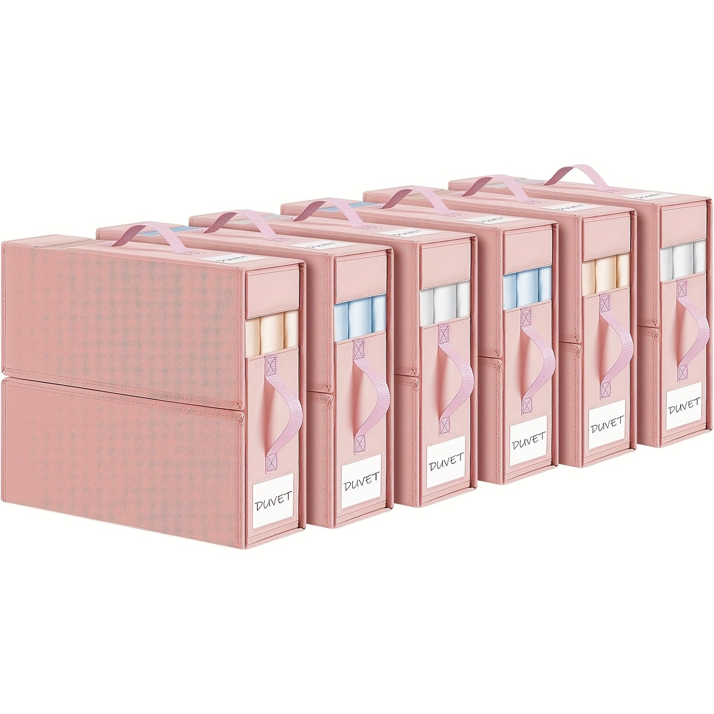 Sheet Organizers and Storage Foldable Closet Organizer Boxes for Bedding, Blankets & Clothes – Bedroom Wardrobe Under Bed Storage Containers, 3 or 6 Pack