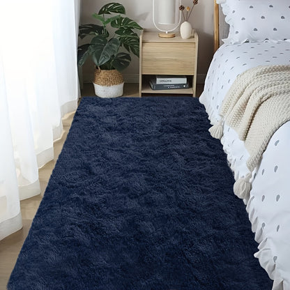 Tie-Dye Shaggy Fluffy Area Rug Non-Slip Machine Washable – Soft Plush Fuzzy Carpet for Bedroom, Living Room, Hallway & Dorm – 6 Colors, 4 Sizes: 2x6, 3x5, 6x9, 8x10 Ft