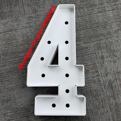 3ft Glowing Number Sign – Warm White LED 3D KT Board 36 Inch Freestanding Party Decoration for Birthday Anniversary Wedding