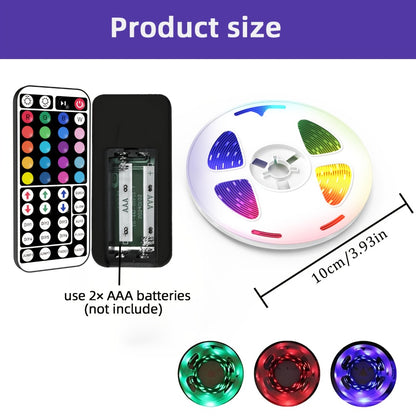 RGB LED Strip Lights 50ft/100ft – Color Changing Tape Light with 44-Key Remote, 20 Colors & 8 Modes, Easy Install, for Bedroom, Living Room, Kitchen, Bar, Wedding & Party Decoration